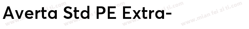 Averta Std PE Extra字体转换